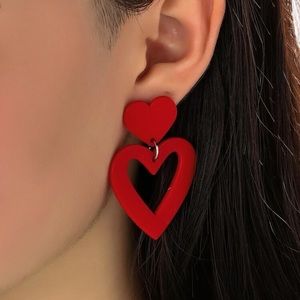Heart Drop Earrings